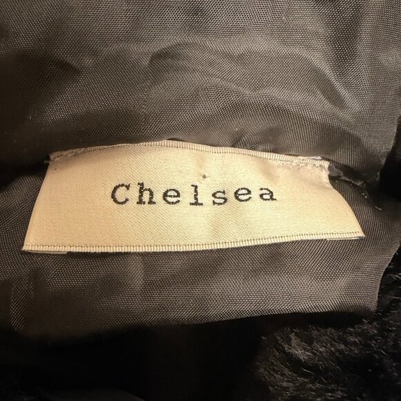 Chelsea Luxe Faux Fur Zip-Up Hoodie Jacket in Black Cozy Streetwear (Size L) - Picture 6 of 7